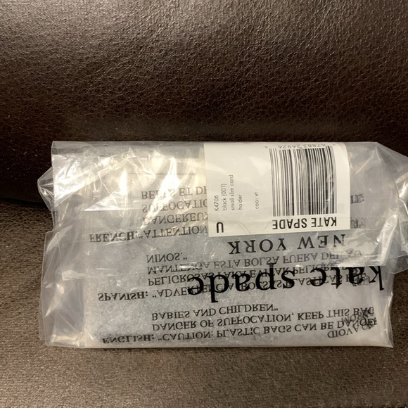 ♠️KATE SPADE NEW YORK Small Slim Logo Leather Card Case - Picture 4 of 4